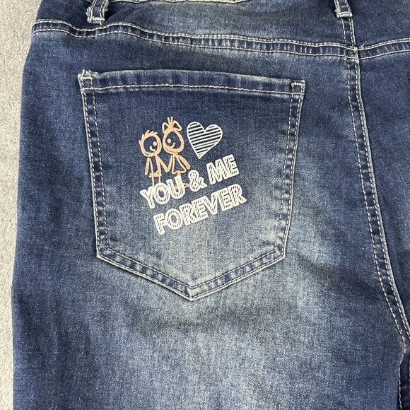 Elite Premium Denim 15 / 16 Cut Offs Jeans Grunge Y2K Art Distress Graphic - Picture 11 of 15